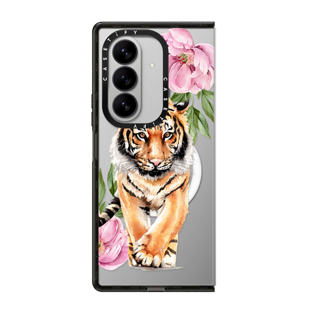 Victoria Ryabinina x CASETiFY Galaxy Z Fold7 Case Floral,Animal ブラック マグネット式 インパクトケース Tiger and peonies New iPhone Victoria Ryabinina x CASETiFY Galaxy Z Fold7 Case Floral,Animal ブラック マグネット式 インパクトケース Tiger and peonies New iPhone