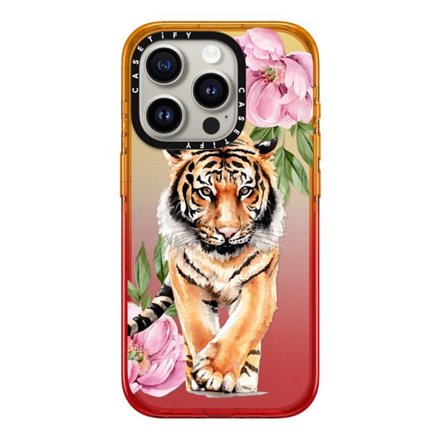 Victoria Ryabinina x CASETiFY iPhone 15 Pro Case Floral,Animal Peach Haze Impact Case Tiger and peonies Back to School Victoria Ryabinina x CASETiFY iPhone 15 Pro Case Floral,Animal Peach Haze Impact Case Tiger and peonies Back to School