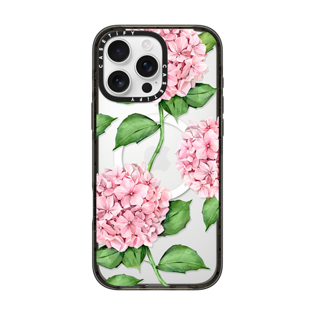 Victoria Ryabinina x CASETiFY iPhone 16 Pro Max ケース Floral,Fine Art ブラック インパクトケース MagSafe対応 Watercolor hydrangea Father's Day Victoria Ryabinina x CASETiFY iPhone 16 Pro Max ケース Floral,Fine Art ブラック インパクトケース MagSafe対応 Watercolor hydrangea Father's Day
