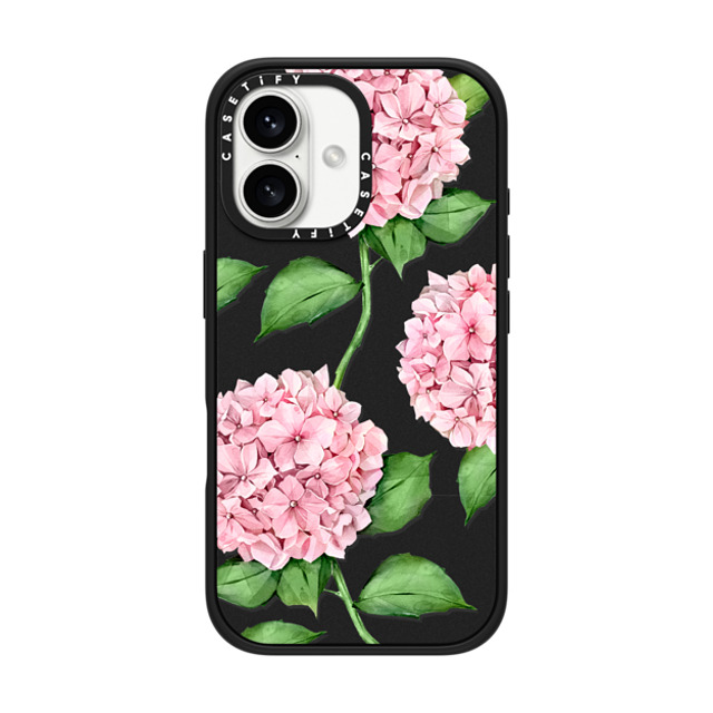 Victoria Ryabinina x CASETiFY iPhone 16 Case Floral,Fine Art Matte Black Impact Case MagSafe Compatible Watercolor hydrangea Father's Day Victoria Ryabinina x CASETiFY iPhone 16 Case Floral,Fine Art Matte Black Impact Case MagSafe Compatible Watercolor hydrangea Father's Day