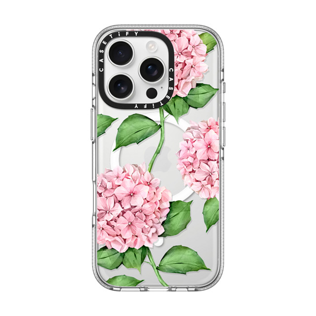 Victoria Ryabinina x CASETiFY iPhone 16 Pro ケース Floral,Fine Art クリア クリア ケース MagSafe対応 Watercolor hydrangea Father's Day Victoria Ryabinina x CASETiFY iPhone 16 Pro ケース Floral,Fine Art クリア クリア ケース MagSafe対応 Watercolor hydrangea Father's Day