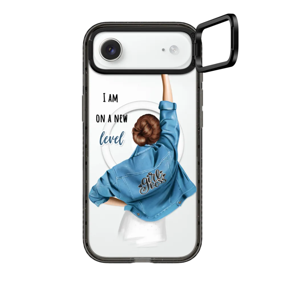 Impact Ring Stand iPhone Air Case MagSafe Compatible - Girl boss (brunette)