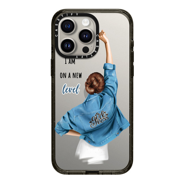 Victoria Ryabinina x CASETiFY iPhone 15 Pro Max ケース ブラック インパクトケース Girl boss (brunette)