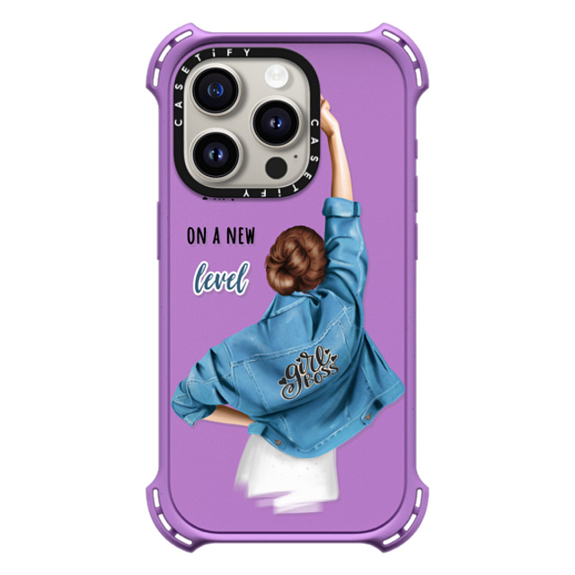 Victoria Ryabinina x CASETiFY iPhone 15 Pro Case Quote,Portraiture Matte Purple バウンスケース Girl boss (brunette) Father's Day Victoria Ryabinina x CASETiFY iPhone 15 Pro Case Quote,Portraiture Matte Purple バウンスケース Girl boss (brunette) Father's Day