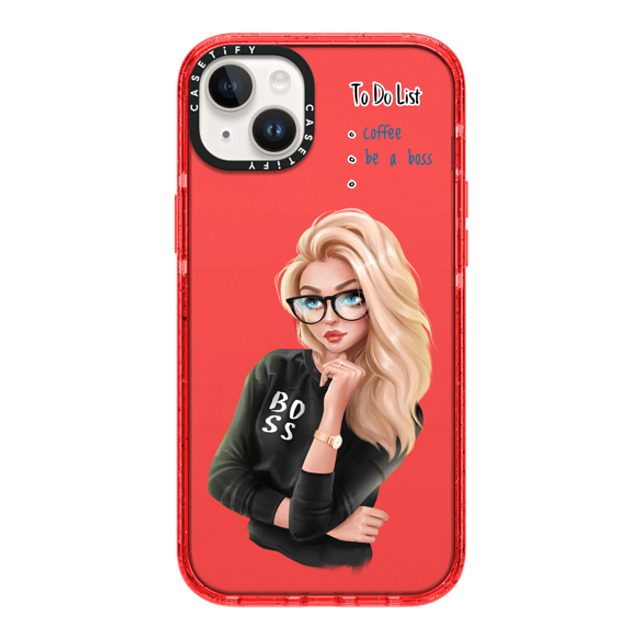 Victoria Ryabinina x CASETiFY iPhone 14 Plus Case レッド Impact Case Be a Boss Victoria Ryabinina x CASETiFY iPhone 14 Plus Case レッド Impact Case Be a Boss