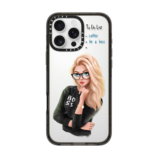 Victoria Ryabinina x CASETiFY iPhone 16 Pro Max Case Quote,Portraiture Black Impact Case Be a Boss Mother's Day Victoria Ryabinina x CASETiFY iPhone 16 Pro Max Case Quote,Portraiture Black Impact Case Be a Boss Mother's Day