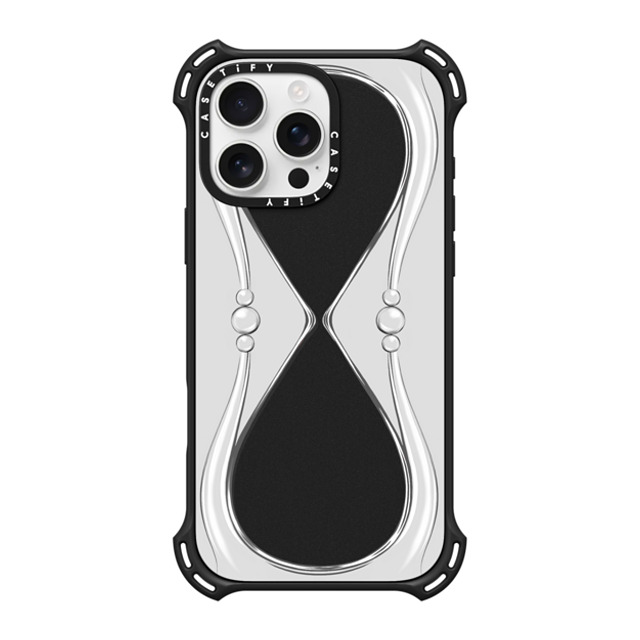 Victoria Ryabinina x CASETiFY iPhone 16 Pro Max Case Matte Black バウンスケース Glitter case. Silver sand clock Victoria Ryabinina x CASETiFY iPhone 16 Pro Max Case Matte Black バウンスケース Glitter case. Silver sand clock