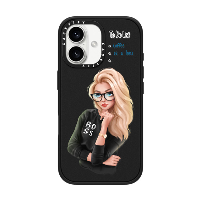 Victoria Ryabinina x CASETiFY iPhone 16 ケース Quote,Portraiture マットブラック インパクトケース MagSafe対応 Be a Boss Father's Day Victoria Ryabinina x CASETiFY iPhone 16 ケース Quote,Portraiture マットブラック インパクトケース MagSafe対応 Be a Boss Father's Day