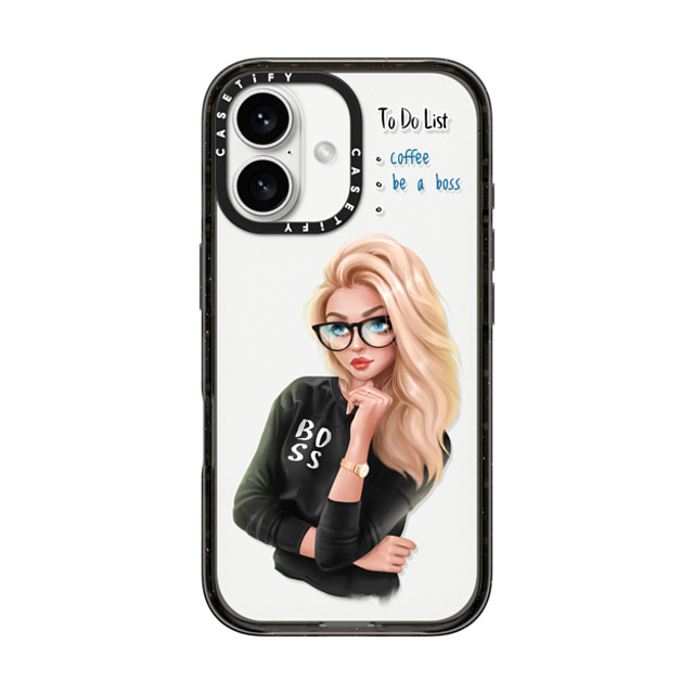 Victoria Ryabinina x CASETiFY iPhone 16 Case Quote,Portraiture Black Impact Case Be a Boss Mother's Day Victoria Ryabinina x CASETiFY iPhone 16 Case Quote,Portraiture Black Impact Case Be a Boss Mother's Day