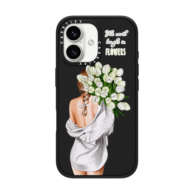 Victoria Ryabinina x CASETiFY iPhone 16 ケース Floral,Portraiture マットブラック インパクトケース MagSafe対応 Lady with tulips Father's Day Victoria Ryabinina x CASETiFY iPhone 16 ケース Floral,Portraiture マットブラック インパクトケース MagSafe対応 Lady with tulips Father's Day