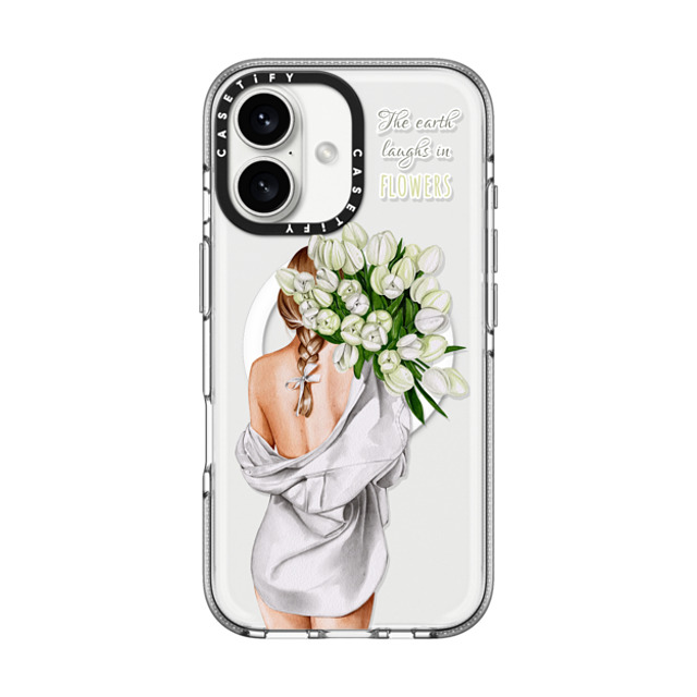 Victoria Ryabinina x CASETiFY iPhone 16 ケース Floral,Portraiture クリア クリア ケース MagSafe対応 Lady with tulips Father's Day Victoria Ryabinina x CASETiFY iPhone 16 ケース Floral,Portraiture クリア クリア ケース MagSafe対応 Lady with tulips Father's Day