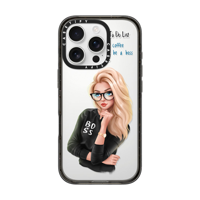 Victoria Ryabinina x CASETiFY iPhone 16 Pro Case Quote,Portraiture Black Impact Case Be a Boss Mother's Day Victoria Ryabinina x CASETiFY iPhone 16 Pro Case Quote,Portraiture Black Impact Case Be a Boss Mother's Day
