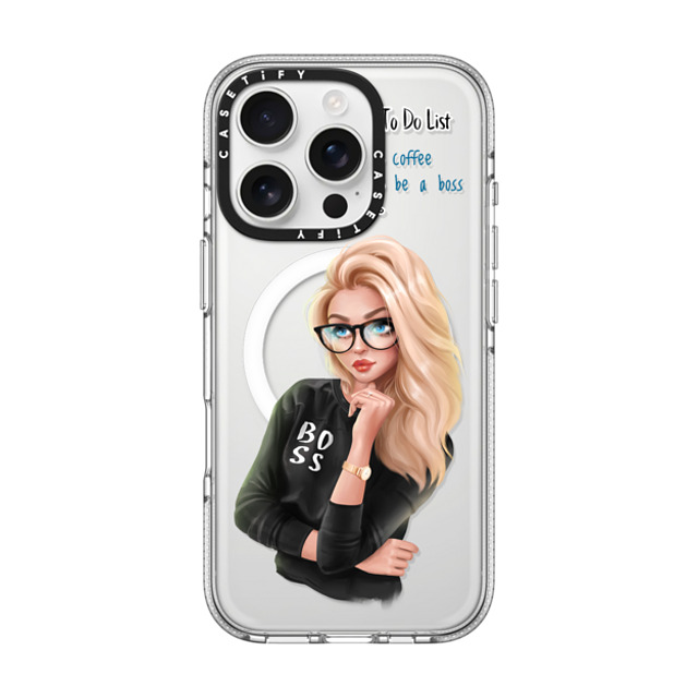 Victoria Ryabinina x CASETiFY iPhone 16 Pro ケース Quote,Portraiture クリア クリア ケース MagSafe対応 Be a Boss Father's Day Victoria Ryabinina x CASETiFY iPhone 16 Pro ケース Quote,Portraiture クリア クリア ケース MagSafe対応 Be a Boss Father's Day