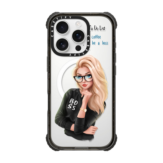 Victoria Ryabinina x CASETiFY iPhone 16 Pro ケース Quote,Portraiture ブラック ウルトラ インパクトケース MagSafe 対応 Be a Boss Father's Day Victoria Ryabinina x CASETiFY iPhone 16 Pro ケース Quote,Portraiture ブラック ウルトラ インパクトケース MagSafe 対応 Be a Boss Father's Day