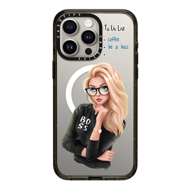 Victoria Ryabinina x CASETiFY iPhone 15 Pro Max Case Quote,Portraiture Black Impact Case MagSafe Compatible Be a Boss Mother's Day Victoria Ryabinina x CASETiFY iPhone 15 Pro Max Case Quote,Portraiture Black Impact Case MagSafe Compatible Be a Boss Mother's Day