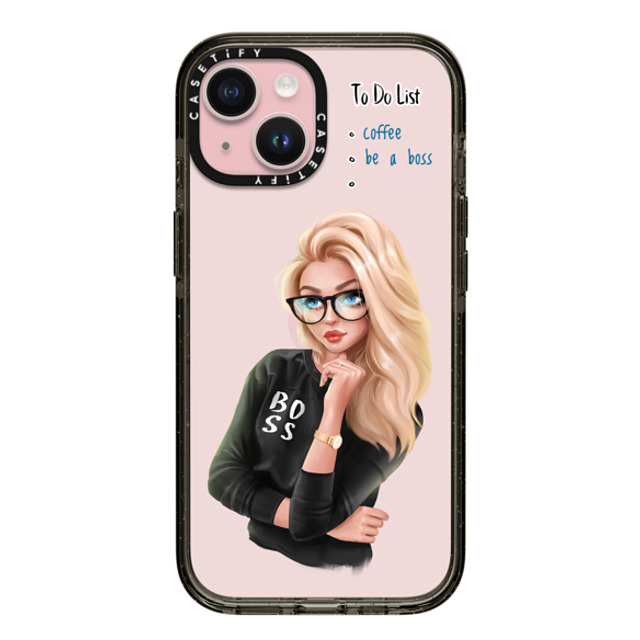 Victoria Ryabinina x CASETiFY iPhone 15 ケース Quote,Portraiture ブラック インパクトケース Be a Boss Father's Day Victoria Ryabinina x CASETiFY iPhone 15 ケース Quote,Portraiture ブラック インパクトケース Be a Boss Father's Day