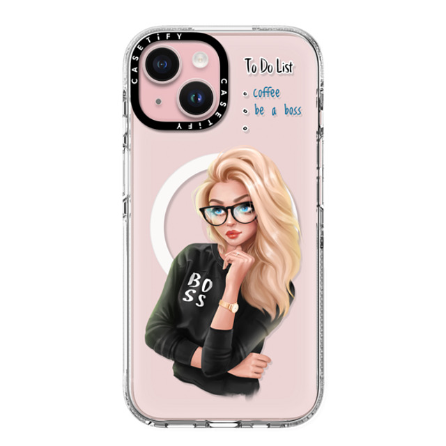 Victoria Ryabinina x CASETiFY iPhone 15 ケース Quote,Portraiture クリア クリア ケース MagSafe対応 Be a Boss Father's Day Victoria Ryabinina x CASETiFY iPhone 15 ケース Quote,Portraiture クリア クリア ケース MagSafe対応 Be a Boss Father's Day