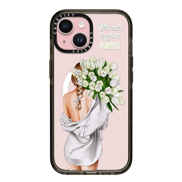 Victoria Ryabinina x CASETiFY iPhone 15 Case Floral,Portraiture Black Impact Case MagSafe Compatible Lady with tulips Mother's Day Victoria Ryabinina x CASETiFY iPhone 15 Case Floral,Portraiture Black Impact Case MagSafe Compatible Lady with tulips Mother's Day