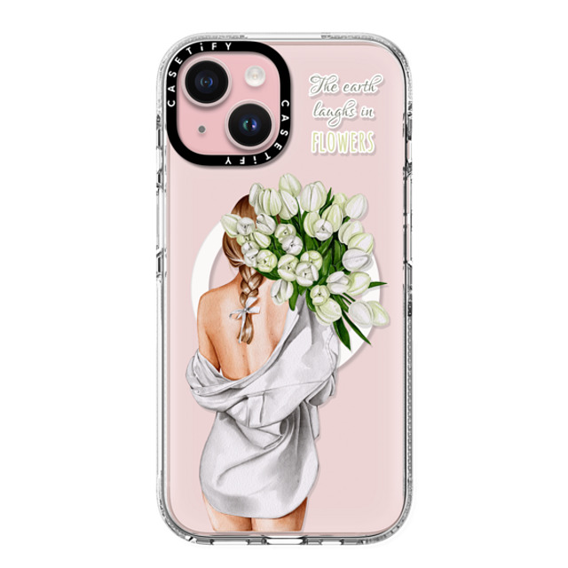 Victoria Ryabinina x CASETiFY iPhone 15 Case Floral,Portraiture Clear Clear Case MagSafe Compatible Lady with tulips Mother's Day Victoria Ryabinina x CASETiFY iPhone 15 Case Floral,Portraiture Clear Clear Case MagSafe Compatible Lady with tulips Mother's Day