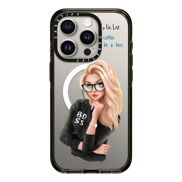 Victoria Ryabinina x CASETiFY iPhone 15 Pro Case Quote,Portraiture Black Impact Case MagSafe Compatible Be a Boss Mother's Day Victoria Ryabinina x CASETiFY iPhone 15 Pro Case Quote,Portraiture Black Impact Case MagSafe Compatible Be a Boss Mother's Day