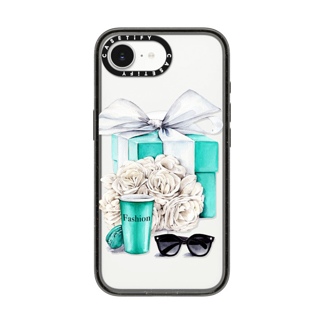 Victoria Ryabinina x CASETiFY iPhone 16e Case Floral,Ribbon Black Impact Case MagSafe Compatible Blue gift box Back to School Victoria Ryabinina x CASETiFY iPhone 16e Case Floral,Ribbon Black Impact Case MagSafe Compatible Blue gift box Back to School