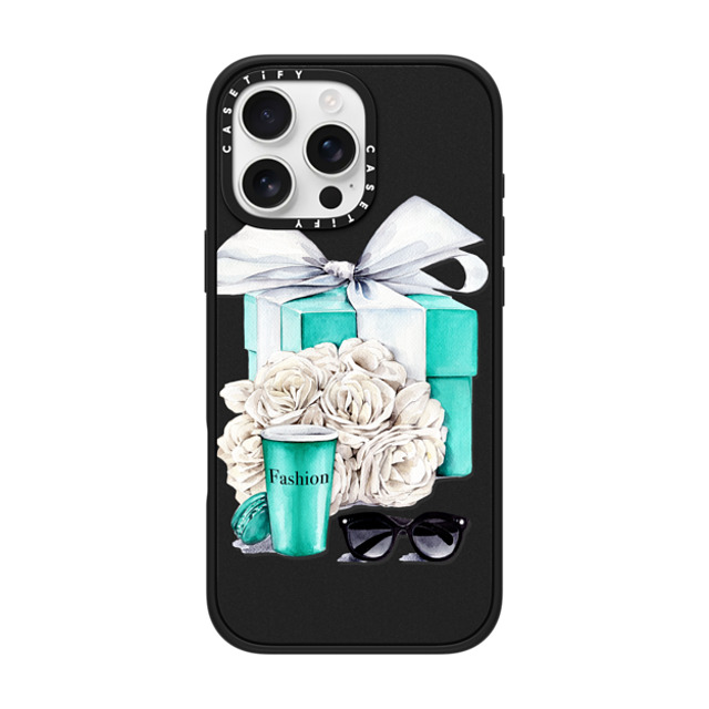 Victoria Ryabinina x CASETiFY iPhone 16 Pro Max ケース Floral,Ribbon マットブラック インパクトケース MagSafe対応 Blue gift box Father's Day Victoria Ryabinina x CASETiFY iPhone 16 Pro Max ケース Floral,Ribbon マットブラック インパクトケース MagSafe対応 Blue gift box Father's Day