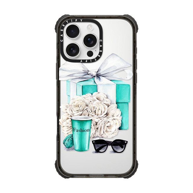 Victoria Ryabinina x CASETiFY iPhone 16 Pro Max Case Floral,Ribbon Black ウルトラ インパクトケース MagSafe 対応 Blue gift box Father's Day Victoria Ryabinina x CASETiFY iPhone 16 Pro Max Case Floral,Ribbon Black ウルトラ インパクトケース MagSafe 対応 Blue gift box Father's Day