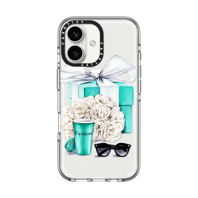 Victoria Ryabinina x CASETiFY iPhone 16 ケース Floral,Ribbon クリア クリア ケース MagSafe対応 Blue gift box Mother's Day Victoria Ryabinina x CASETiFY iPhone 16 ケース Floral,Ribbon クリア クリア ケース MagSafe対応 Blue gift box Mother's Day