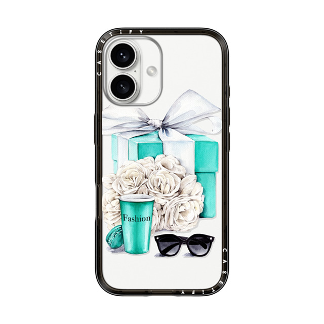 Victoria Ryabinina x CASETiFY iPhone 16 Case Black インパクトライトケース Blue gift box Victoria Ryabinina x CASETiFY iPhone 16 Case Black インパクトライトケース Blue gift box
