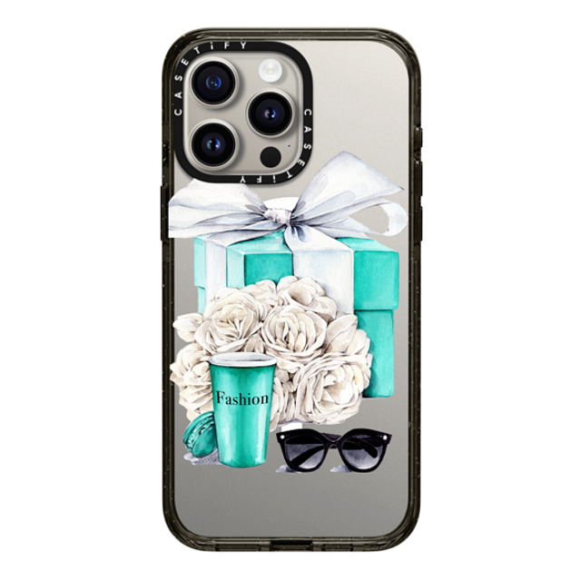 Victoria Ryabinina x CASETiFY iPhone 15 Pro Max Case Floral,Ribbon Black Impact Case MagSafe Compatible Blue gift box Mother's Day Victoria Ryabinina x CASETiFY iPhone 15 Pro Max Case Floral,Ribbon Black Impact Case MagSafe Compatible Blue gift box Mother's Day