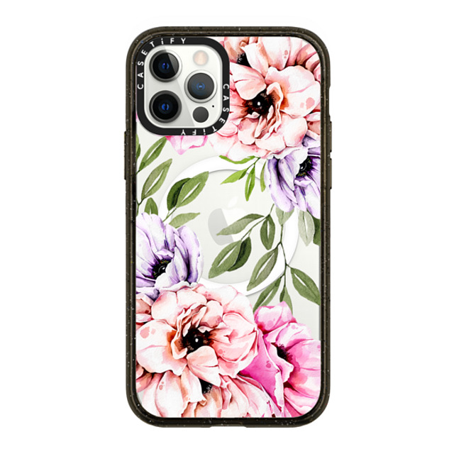 Victoria Ryabinina x CASETiFY iPhone 12 Pro Case Black Impact Case MagSafe Compatible Anemones Victoria Ryabinina x CASETiFY iPhone 12 Pro Case Black Impact Case MagSafe Compatible Anemones
