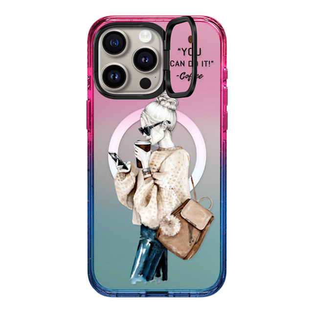 Victoria Ryabinina x CASETiFY iPhone 15 Pro Max ケース Quote,Coffee Cotton Candy インパクトリングスタンドケース MagSafe対応 Girl and coffee Father's Day Victoria Ryabinina x CASETiFY iPhone 15 Pro Max ケース Quote,Coffee Cotton Candy インパクトリングスタンドケース MagSafe対応 Girl and coffee Father's Day