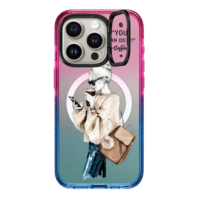 Victoria Ryabinina x CASETiFY iPhone 15 Pro Case Cotton Candy インパクトリングスタンドケース MagSafe対応 Girl and coffee Victoria Ryabinina x CASETiFY iPhone 15 Pro Case Cotton Candy インパクトリングスタンドケース MagSafe対応 Girl and coffee