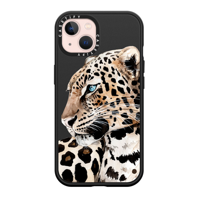 Victoria Ryabinina x CASETiFY iPhone 13 ケース マットブラック インパクトケース MagSafe対応 Leopard