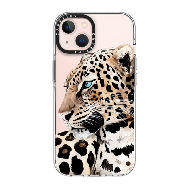 Victoria Ryabinina x CASETiFY iPhone 13 ケース クリア クリア ケース MagSafe対応 Leopard