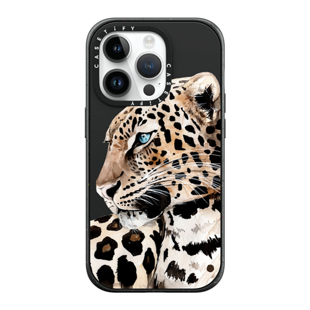 Victoria Ryabinina x CASETiFY iPhone 14 Pro ケース マットブラック インパクトケース MagSafe対応 Leopard