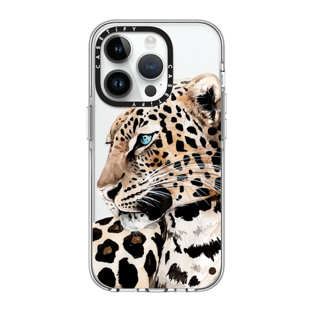 Victoria Ryabinina x CASETiFY iPhone 14 Pro ケース クリア クリア ケース MagSafe対応 Leopard