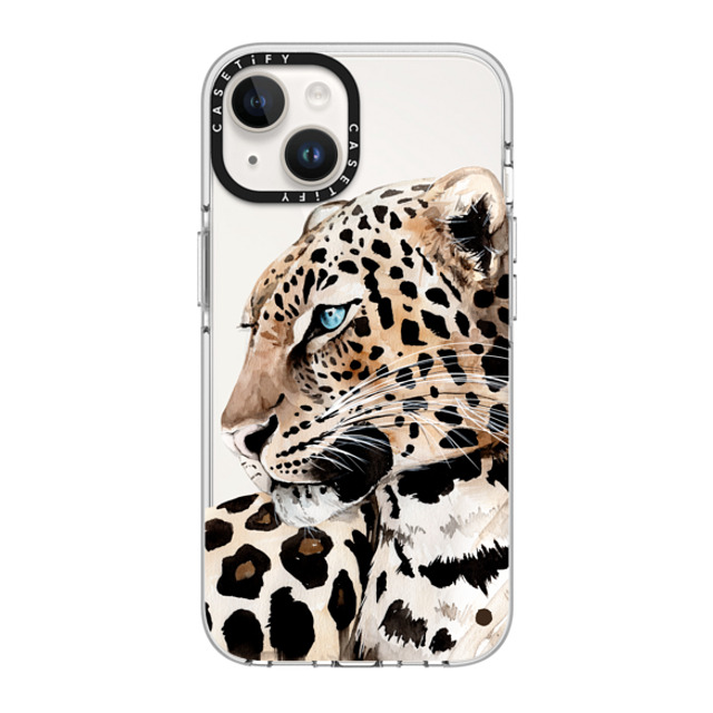 Victoria Ryabinina x CASETiFY iPhone 14 ケース クリア クリア ケース MagSafe対応 Leopard