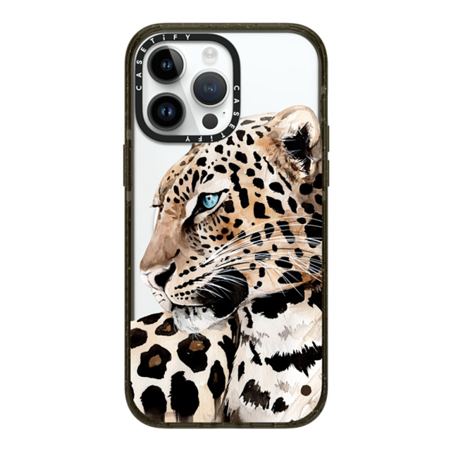 Victoria Ryabinina x CASETiFY iPhone 14 Pro Max ケース ブラック インパクトケース MagSafe対応 Leopard