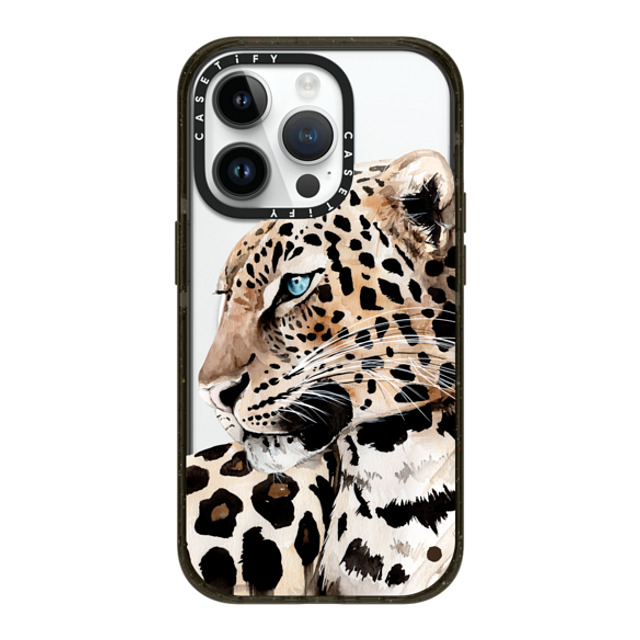 Victoria Ryabinina x CASETiFY iPhone 14 Pro ケース ブラック インパクトケース MagSafe対応 Leopard