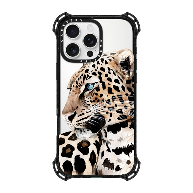 Victoria Ryabinina x CASETiFY iPhone 16 Pro Max ケース ブラック バウンスケース Leopard