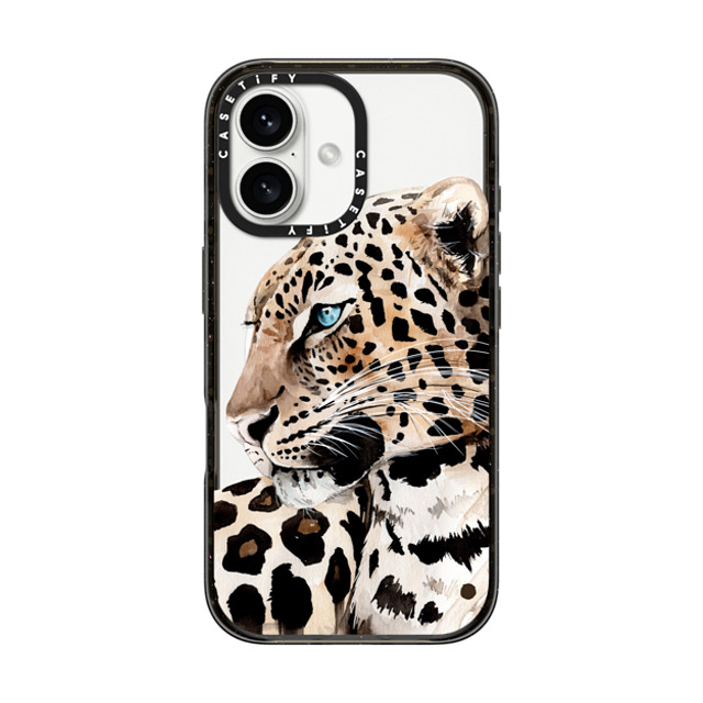 Victoria Ryabinina x CASETiFY iPhone 16 ケース ブラック インパクトケース MagSafe対応 Leopard