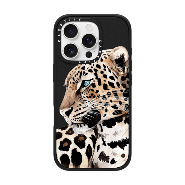 Victoria Ryabinina x CASETiFY iPhone 16 Pro ケース マットブラック インパクトケース MagSafe対応 Leopard