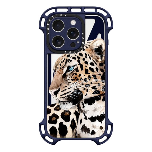 Victoria Ryabinina x CASETiFY iPhone 16 Pro Case インディゴ ウルトラ バウンスケース MagSafe対応 レオパード Victoria Ryabinina x CASETiFY iPhone 16 Pro Case インディゴ ウルトラ バウンスケース MagSafe対応 レオパード
