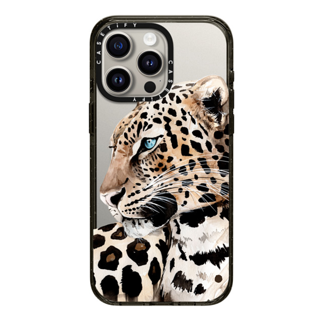 Victoria Ryabinina x CASETiFY iPhone 15 Pro Max ケース ブラック インパクトケース MagSafe対応 Leopard