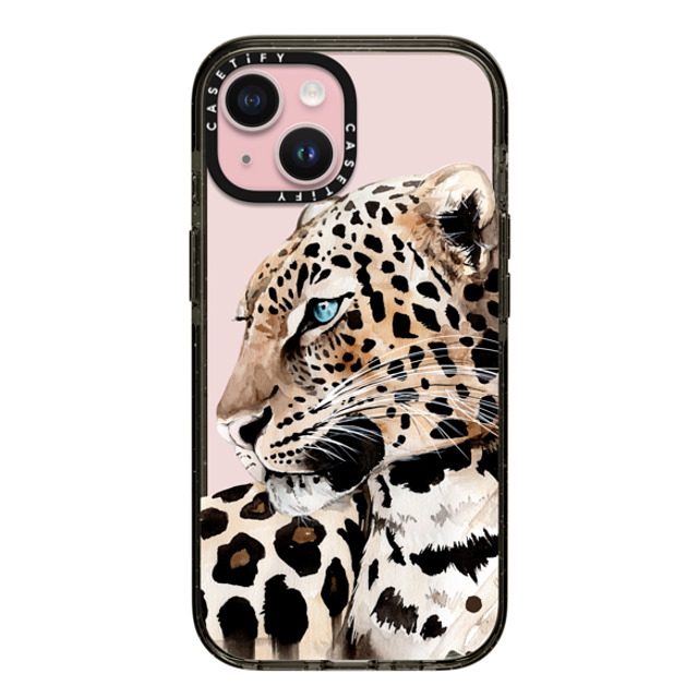 Victoria Ryabinina x CASETiFY iPhone 15 ケース ブラック インパクトケース Leopard