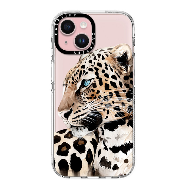 Victoria Ryabinina x CASETiFY iPhone 15 ケース クリア クリア ケース MagSafe対応 Leopard