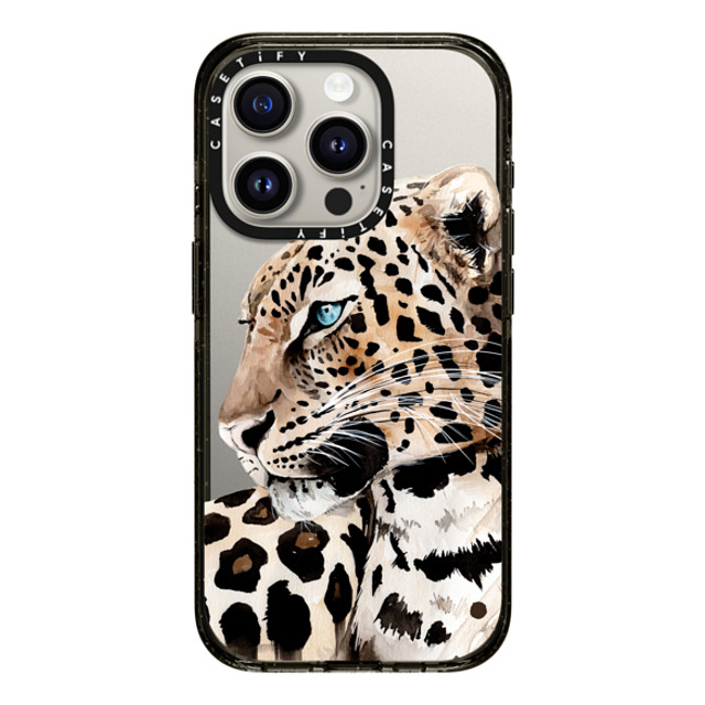 Victoria Ryabinina x CASETiFY iPhone 15 Pro ケース ブラック インパクトケース Leopard