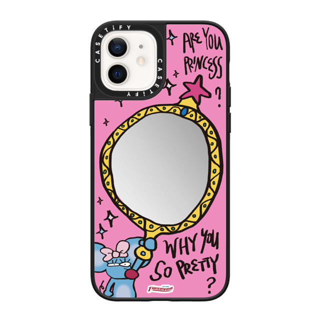 CASETiFY iPhone 12 ケース Silver on Black ミラーケース MagSafe対応 Mousey Magic Mirror zayla zhou