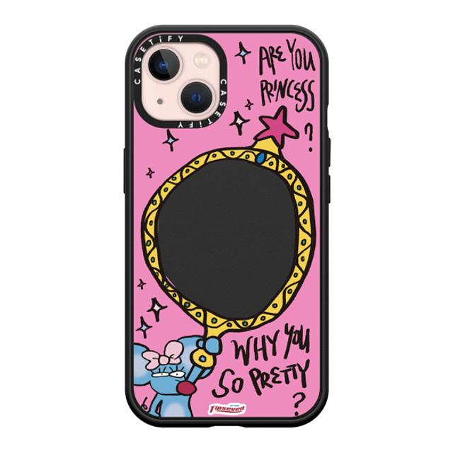 CASETiFY iPhone 13 ケース マットブラック インパクトケース MagSafe対応 Mousey Magic Mirror zayla zhou